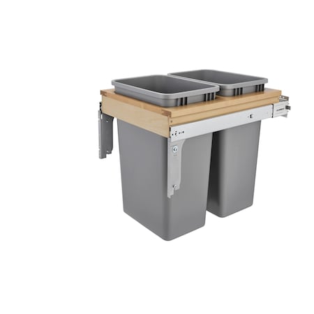 Rev-A-Shelf Maple Veneer, Light Brown, 18 in W, 21.75 in H, 23.25 in D, 23.25 in L, Light Brown 4WCTM-2150BBSCDM-2